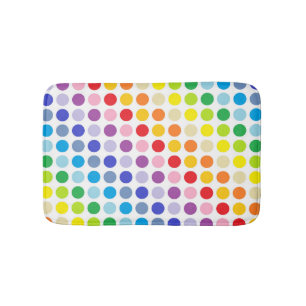 Tapis De Bain Un plus large pois d'arc-en-ciel de spectre