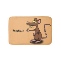 Un rat brun mignon pouce vers le haut dessin animé