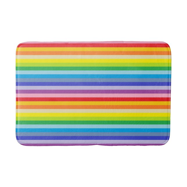 Tapis De Bain Un spectre plus large de rayures arc-en-ciel (Devant)