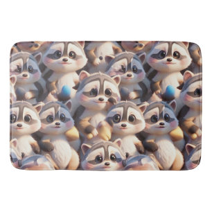 Tapis De Bain Un tas de ratons laveurs