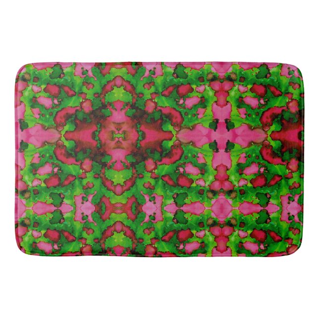 Tapis De Bain Une étude en rose et vert (Devant)