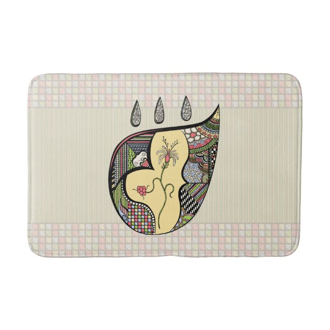 Tapis De Bain Une Fleur Dans Le Mat Du Bain (Devant)