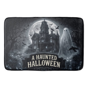 Tapis De Bain Une illustration gothique vintage d'Halloween hant