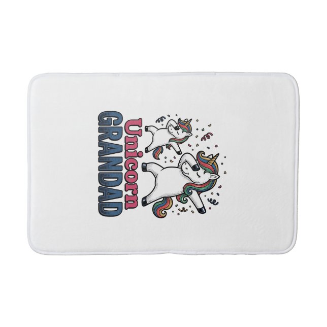 Tapis De Bain Unicorn Grandad Vintage Engraving Shirt Design_1 (Devant)