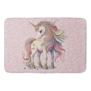 Tapis De Bain Unicorn Magique Arc-en-ciel couleurs Parties scint