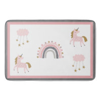 Unicorn Rainbows Stars Rose Boho Motif