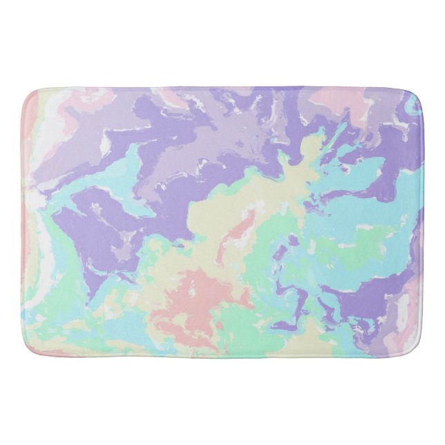 Tapis De Bain Unicorn Watercolor Pastels (Devant)