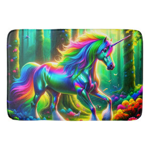 Tapis De Bain Unicorne arc-en-ciel