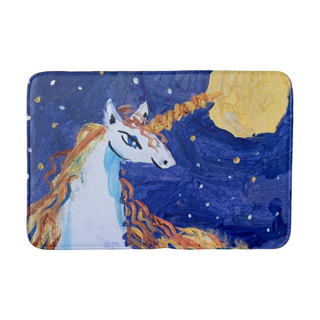 Tapis De Bain Unicorne "L'art des enfants" (Devant)