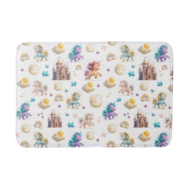Tapis De Bain Unicorns & Fairytale Castle - Fantasy Bathroom (Devant)