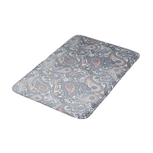 Tapis De Bain Unique Pastel Violet rose Vintage Paisley Floral