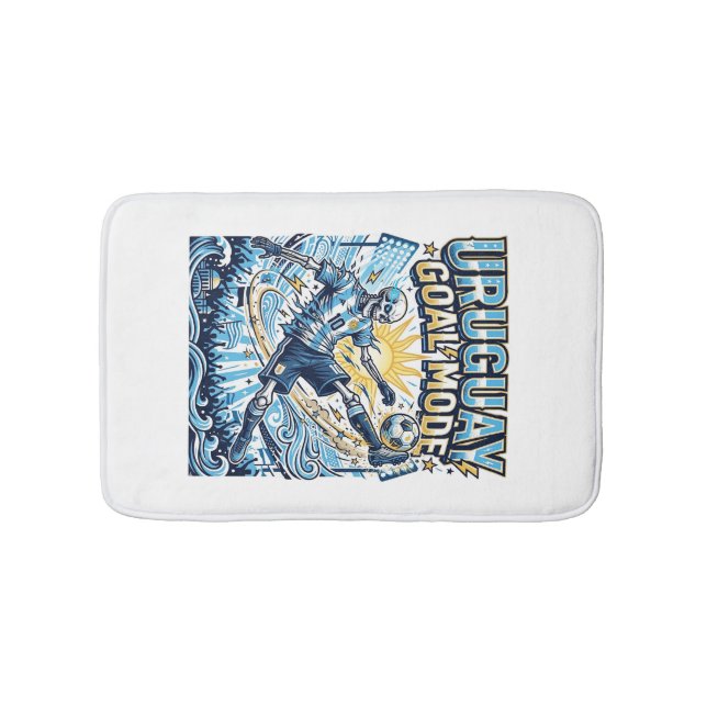 Tapis De Bain Uruguay Mode Goal Skeleton Buteur Nations Dynamiqu (Devant)