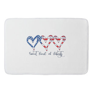 Tapis De Bain USA Drapeau Patriotique Coeurs 4 juillet Sweet Lan