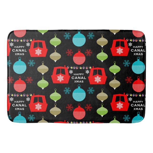 Tapis De Bain Vacances de Noël à Narroboat (Devant)