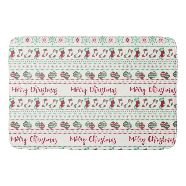 Tapis De Bain Vacances Motif de Noël moche (Devant)