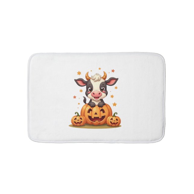 Tapis De Bain Vache du jardin de citrouilles (Devant)