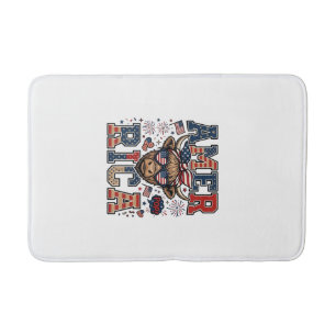 Tapis De Bain Vache écossaise patriotique Amérique Chemise 4 jui