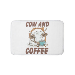 Tapis De Bain Vache et café Png, drôle fille western