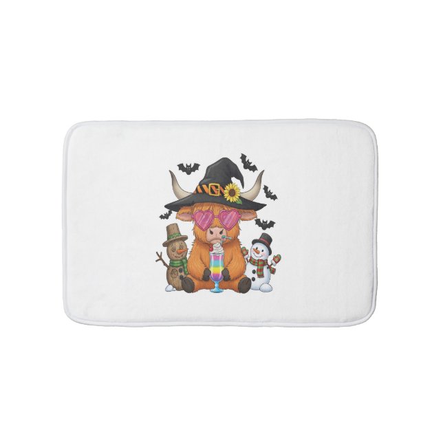 Tapis De Bain Vache Halloween Highland (2) (Devant)