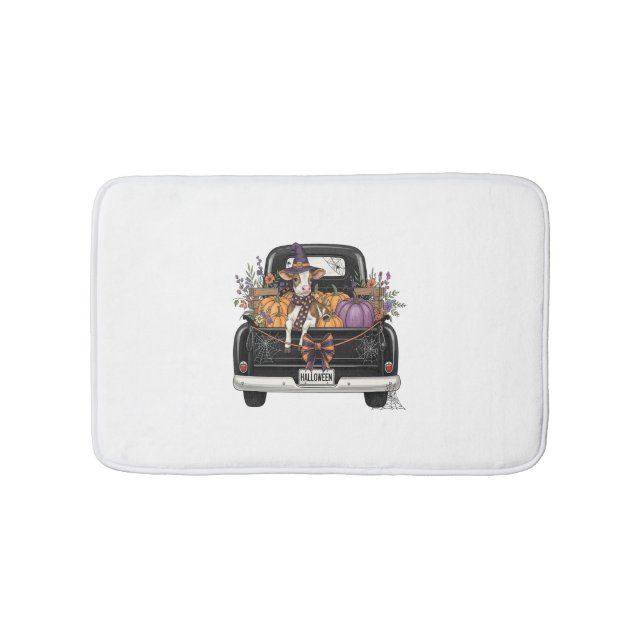 Tapis De Bain Vache Halloween Highland avec camion (Devant)