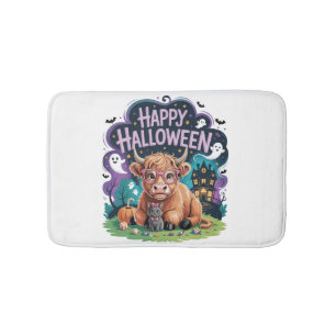 Tapis De Bain Vache Highland Mignonne Halloween (2)