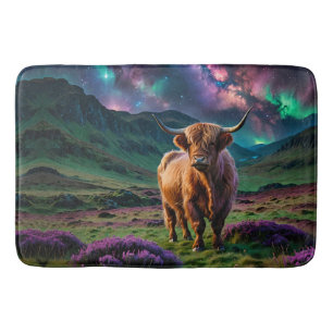 Tapis De Bain Vache Highland Under The Stars