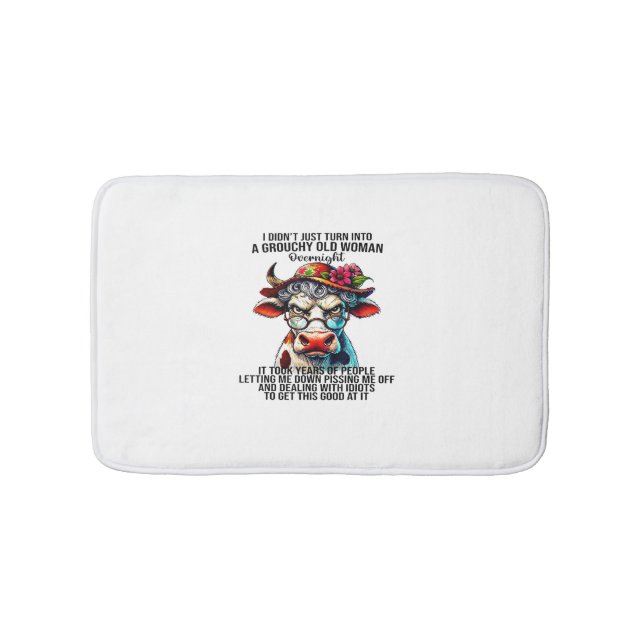 Tapis De Bain Vache Je ne me suis pas contentée de me transforme (Devant)