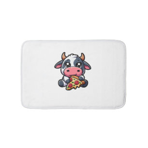 Tapis De Bain Vache Manger Pizza Margherita Repas Footies _4