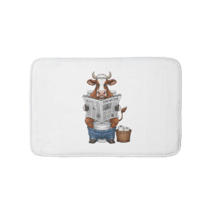 Tapis De Bain Vache sur Toilet, Animaux de ferme amusants