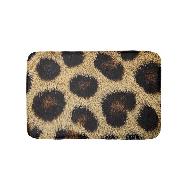Tapis De Bain Vache Taches Noires et Blanches Fourrure (Devant)
