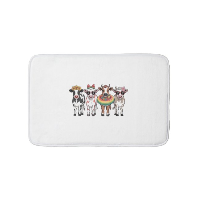 Tapis De Bain Vaches d'été, ferme de plage (Devant)