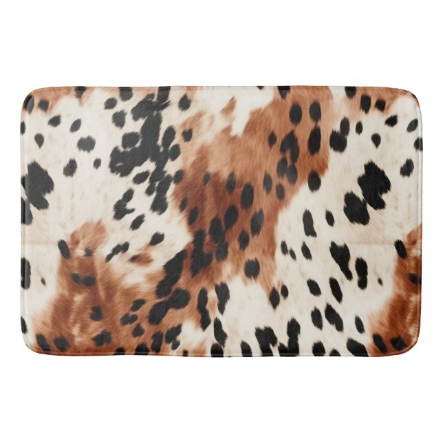 Tapis De Bain Vachette animale à la crème Brown (Devant)