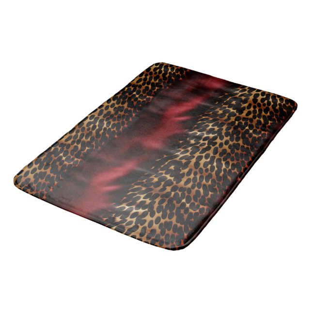 Tapis De Bain Vachette de cowgirl sud-ouest Red Gold Faux (Angle)
