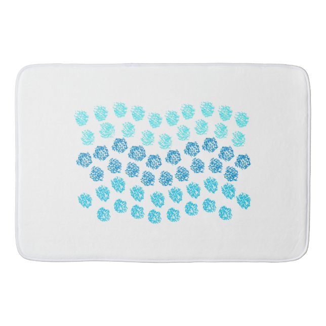 Tapis De Bain Vague Bleue Grosse Mat Bain (Devant)