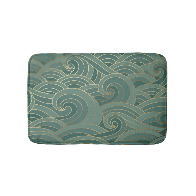 Tapis De Bain Vague d'or : Traditionnel luxe oriental (Devant)