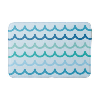 Tapis De Bain Vagues abstraites de plage