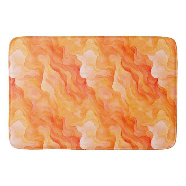Tapis De Bain Vagues de rêve orange (Devant)