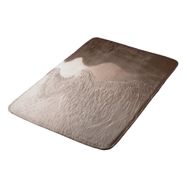 Tapis De Bain Vagues de rivage caraïbe sépia 1 (Angle)