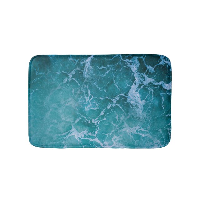 Tapis De Bain Vagues profondes de l'océan bleu (Devant)