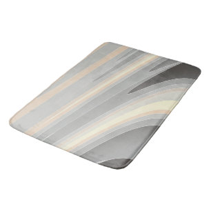 Tapis De Bain vagues rose gris jaune