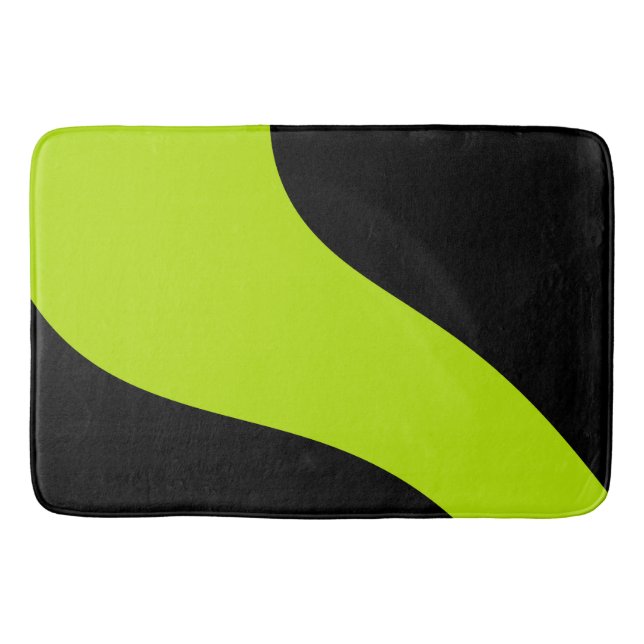 Tapis De Bain Vagues simples en vert citron (Devant)