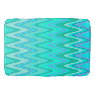 Tapis De Bain Vagues turquoise