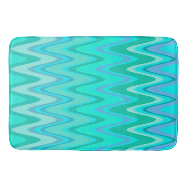 Tapis De Bain Vagues turquoise (Devant)