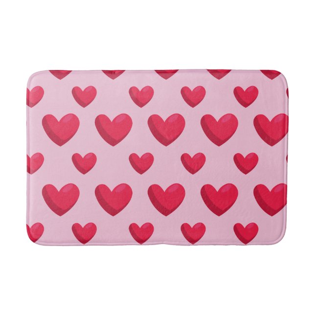 Tapis De Bain Valentine Arrière - plan Avec Amour Du Coeur (Devant)