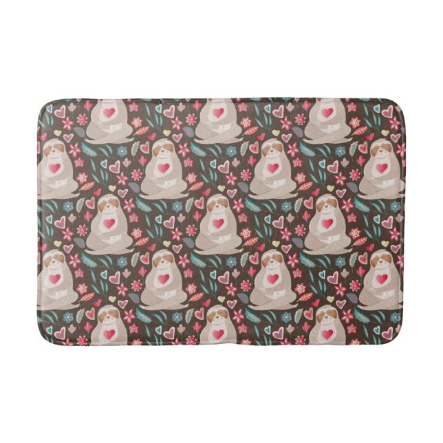 Tapis De Bain Valentine Sloth Motif (Devant)