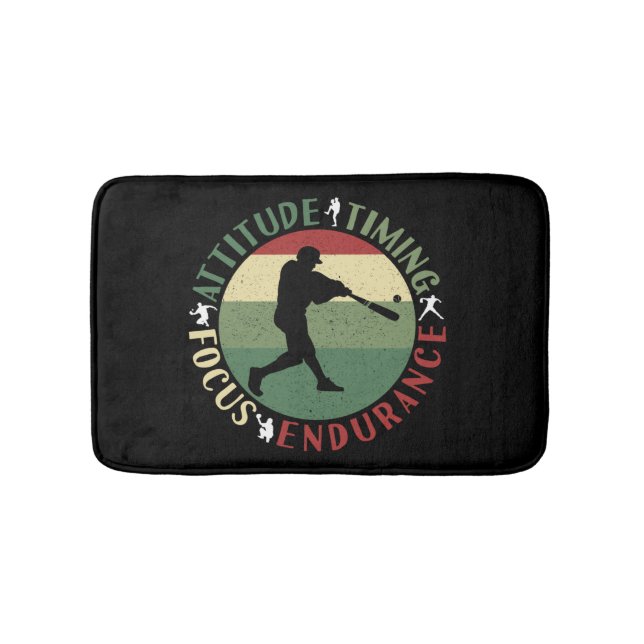 Tapis De Bain Valeurs d'équipe de baseball motivantes (Devant)