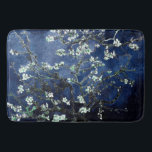 Tapis De Bain Van Gogh Almond Blossoms Midnight Blue<br><div class="desc">Artiste : Vincent Van Gogh Titre : Fleurs d'amandes Couleur modifiée par 2sweet4wordsDesigns</div>