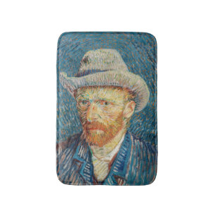 Tapis De Bain Van Gogh - Autoportrait avec un Casquette gris