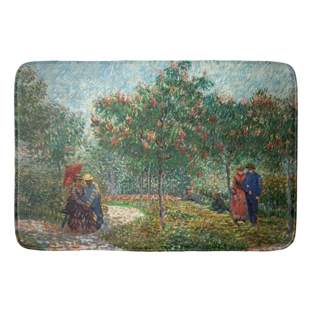 Tapis De Bain Van Gogh Garden à Montmartre avec amoureux (Devant)