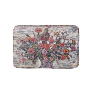 Tapis De Bain Vase de fleurs, Zinnias par Maurice Prendergast